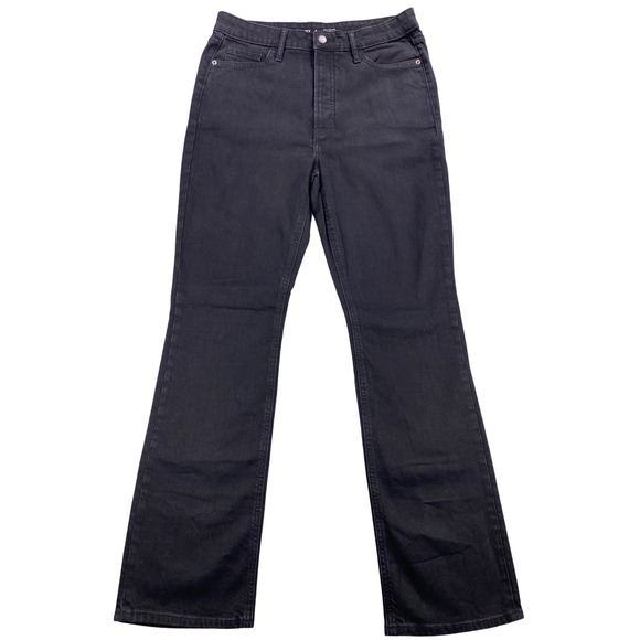 Old Navy Womens Size 8 Black High Rise Kicker Boot Cut Jeans Secret Slim Pockets - Picture 1 of 11
